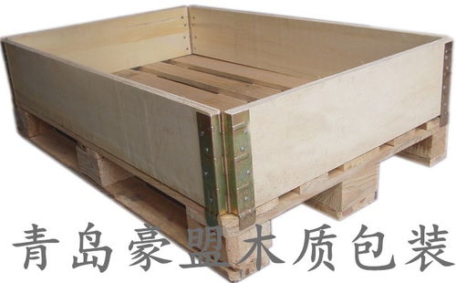 青島免熏蒸出口木箱訂做 一次性發貨使用，結實四面進叉的理想選擇